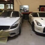 Mercedes collision shop {flood}